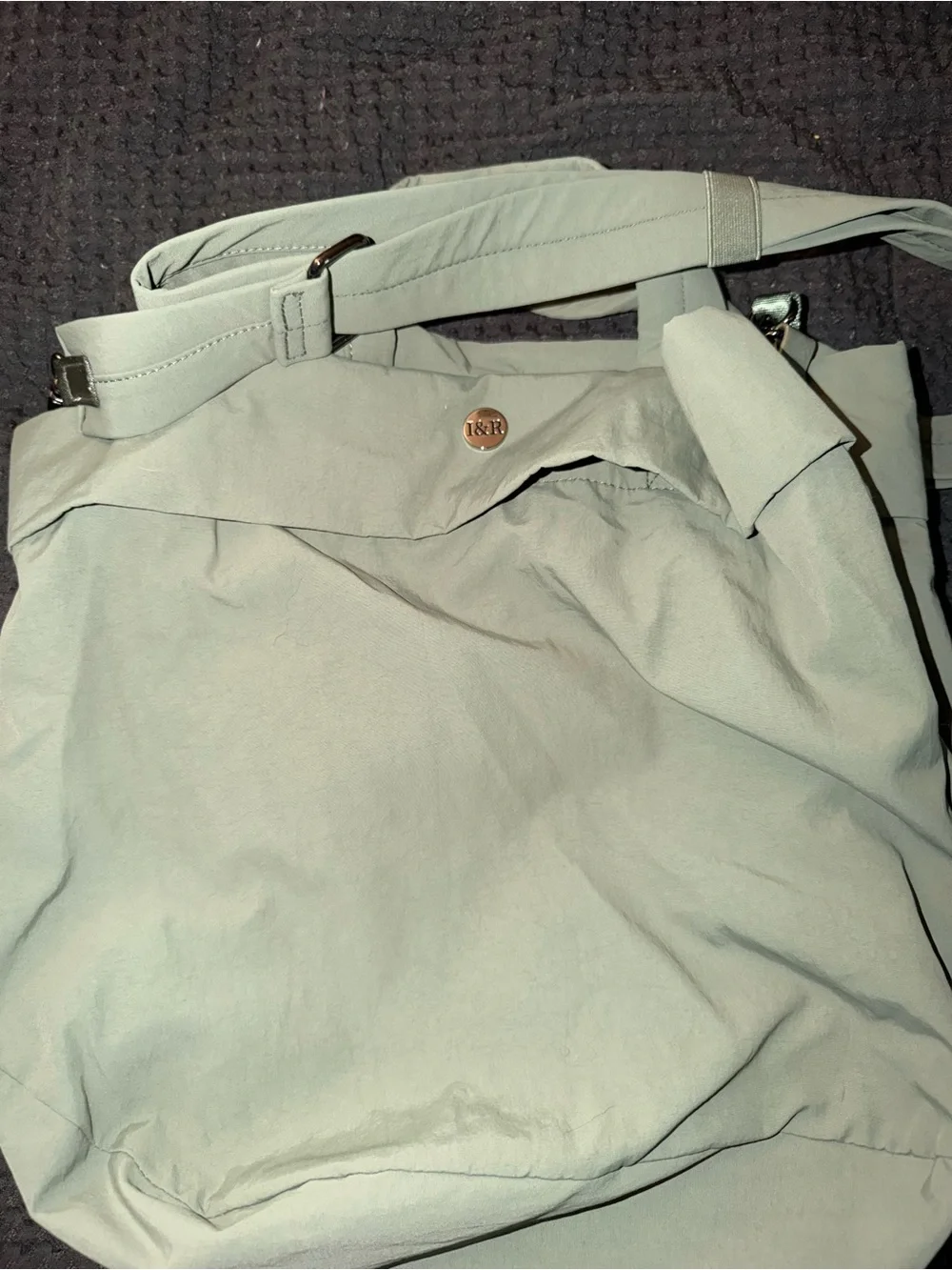 Light Gray Women’s Laptop Tote Bag with Adjustable Strap